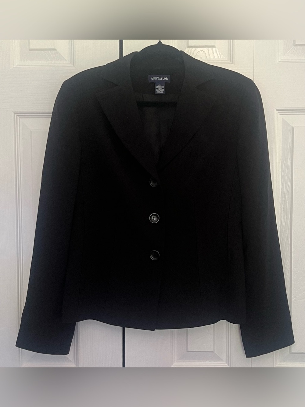 Ann Taylor Classic Black Three Button Blazer